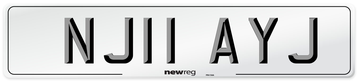 NJ11 AYJ Number Plate from New Reg